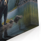 Majestic Bear in Nature - Stunning Wildlife Landscape Canvas Art
