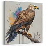Regal Birds of Prey Art - Majestic Eagle Print with Vibrant Colors