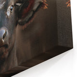 Bold Buffalo Wall Art - Bison Canvas Print for Rustic Home Decor