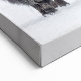 Winter Bison Wall Art - Majestic Buffalo Canvas Print for Rustic Decor
