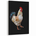 Regal White Rooster - Elegant Chicken Wall Art for Modern Decor