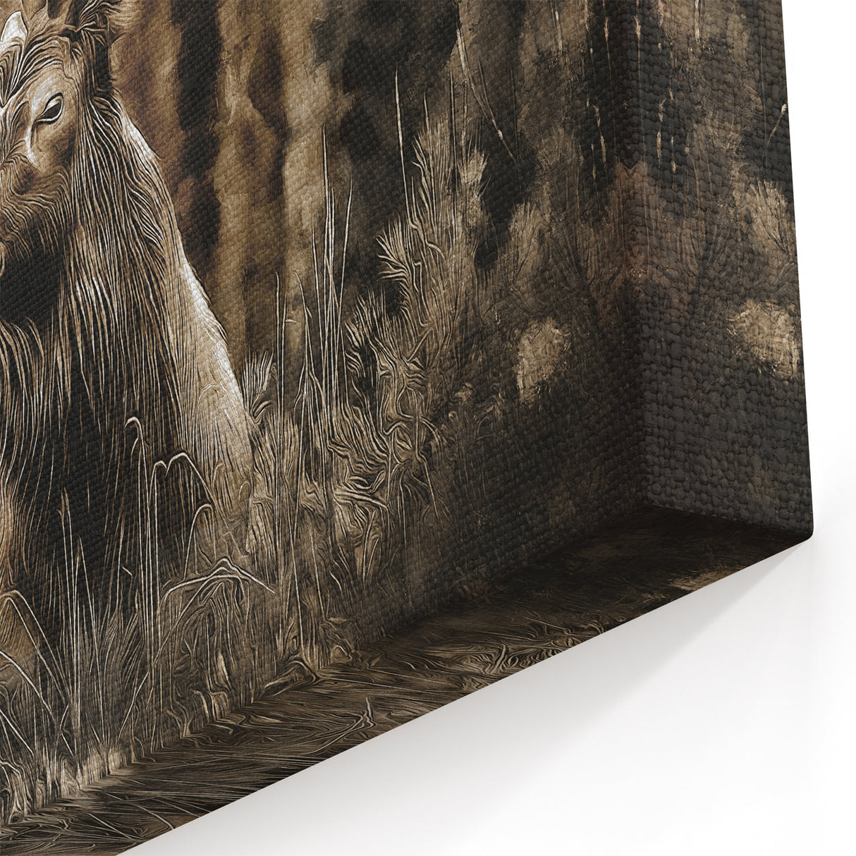 Rustic Deer Wall Art - Woodland Decor - Deer Canvas Print for Home