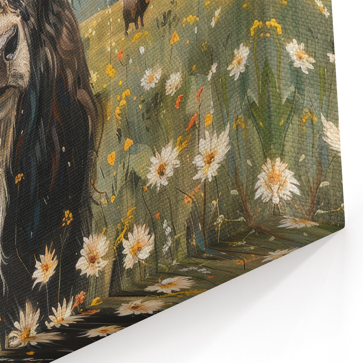 Charming Highland Cow Art - Vibrant Bison Canvas for Rustic Decor
