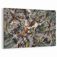 Modern Abstract Splatter Canvas Art - Earthy Dynamic Spots