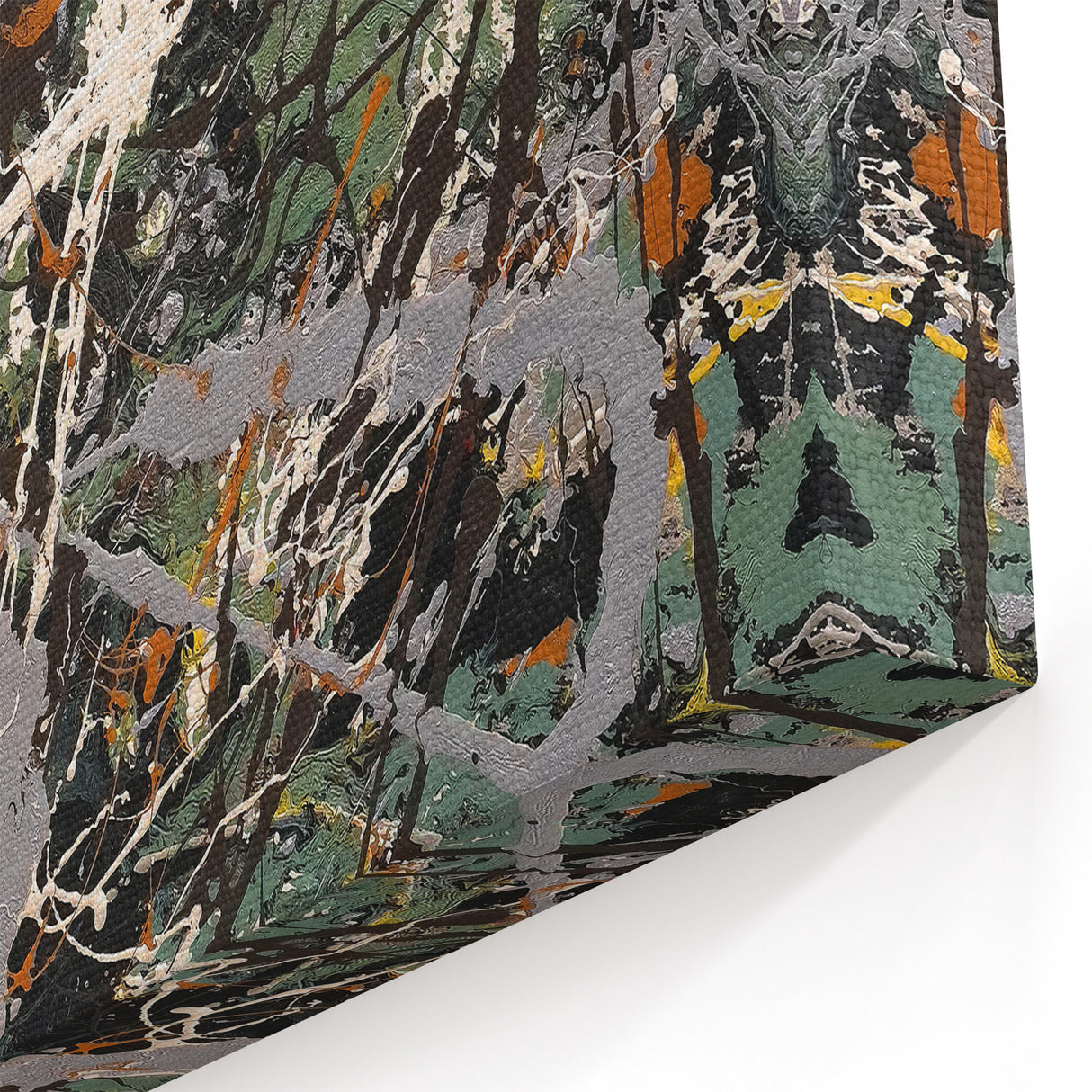 Modern Abstract Splatter Canvas Art - Earthy Dynamic Spots