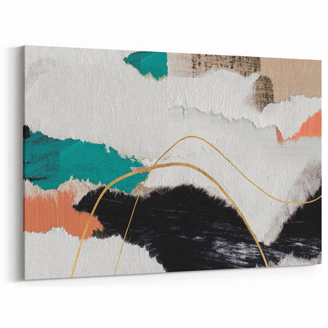 Elegant Strokes and Lines Abstract Art - Modern Geometric Canvas