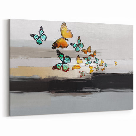 Vibrant Butterfly Abstract Art on Canvas