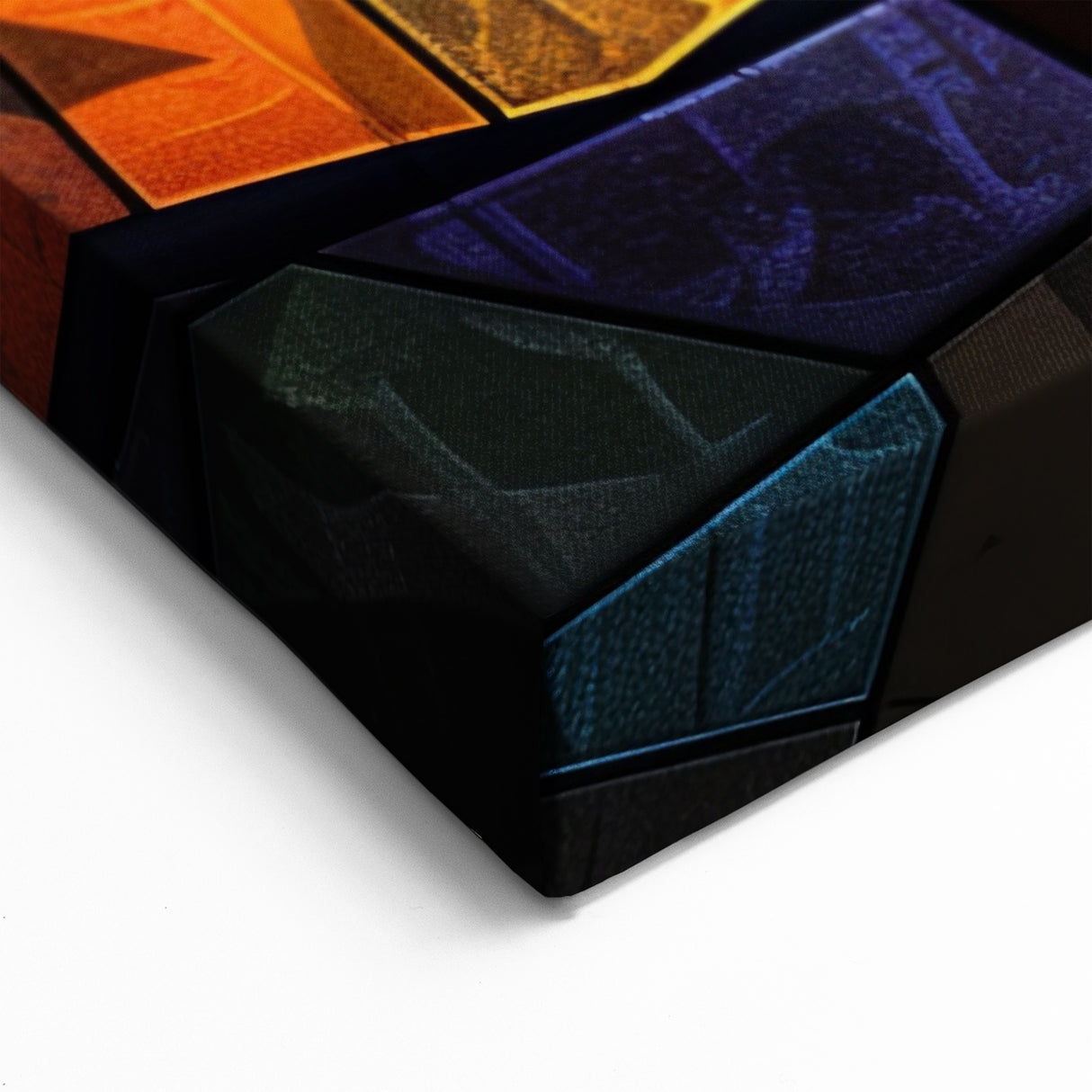 Abstract Donkey Wall Art - Vibrant Stained Glass Style Canvas Print