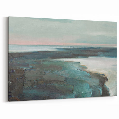 Contemporary Landscape Prints | Peaceful Coastal Abstract Art Canvas
