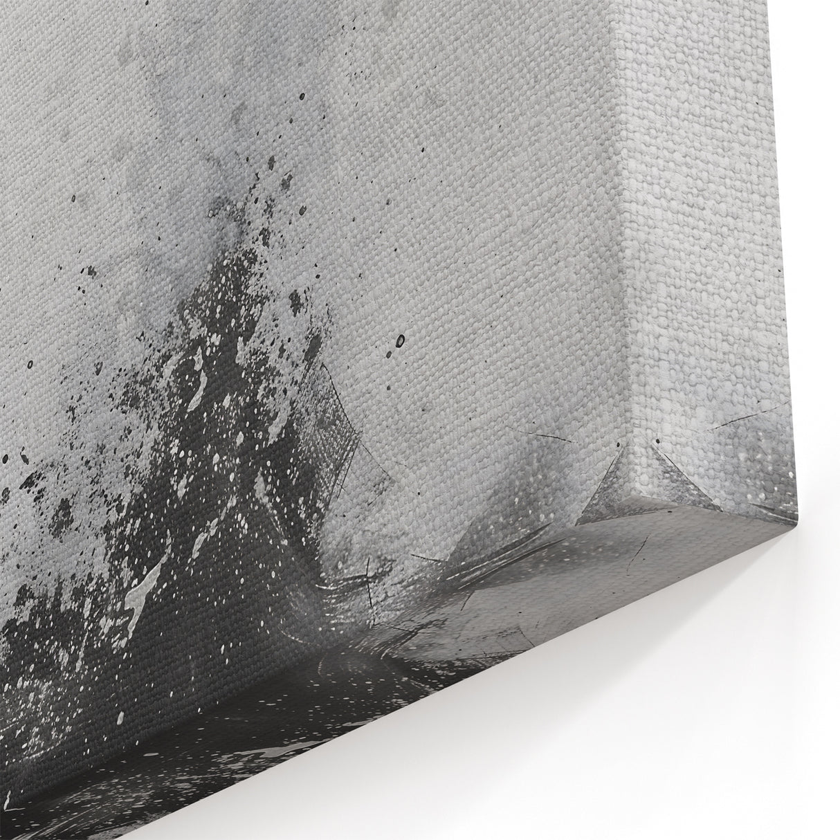 Abstract Dolphin Wall Art - Black and White Marine Life Canvas Print