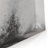 Abstract Dolphin Wall Art - Black and White Marine Life Canvas Print