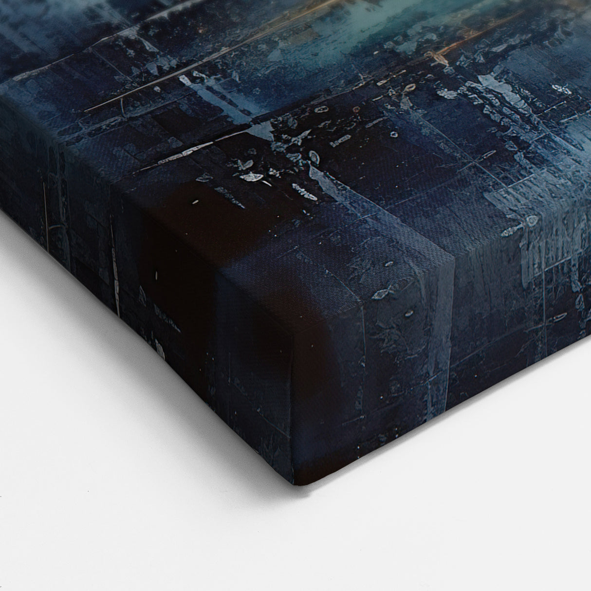 Modern Abstract Landscape | Glowing Sunset Over Water Canvas Print