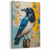 Textured Raven Art - Bold Crow Painting with Rich Colors