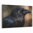 Raven Close-Up Art - Intense Crow Portrait with Fine Detail