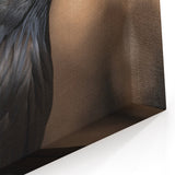 Raven Close-Up Art - Intense Crow Portrait with Fine Detail