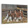 Adorable Basset Hound Trio Wall Art - Basset Hound Print for Dog Lovers