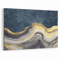 Navy, Gold, and Marble Abstract Geometric Art