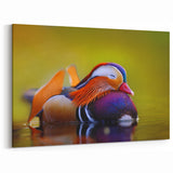 Serene Duck Wall Art - Peaceful Duck Canvas Print for Calm Decor