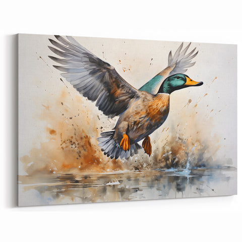 Dynamic Duck Wall Art - Majestic Duck Canvas Print for Bold Decor