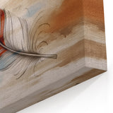 Feather in Motion Abstract Art - Modern Brush Strokes Canvas