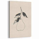 Minimalist Pear Silhouette - Modern Simple Abstract Wall Art Decor