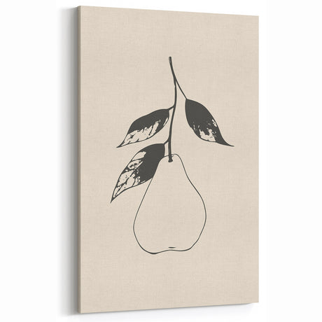 Minimalist Pear Silhouette - Modern Simple Abstract Wall Art Decor