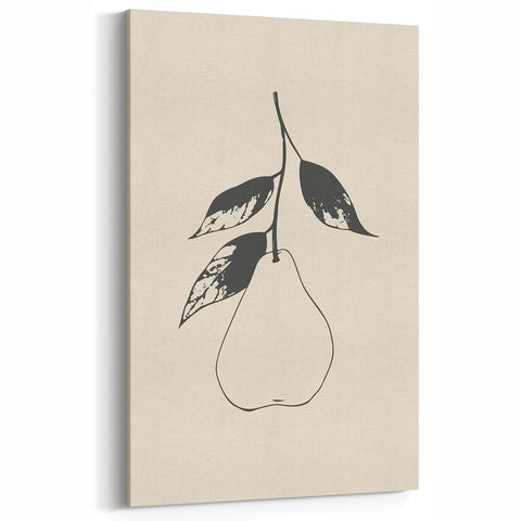 Minimalist Pear Silhouette - Modern Simple Abstract Wall Art Decor