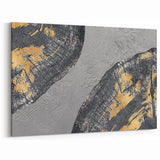 Textured Black and Gold Abstract Art - Modern Canvas