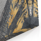 Textured Black and Gold Abstract Art - Modern Canvas