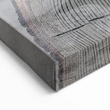 Gold Vein Line Art - Abstract Tree Rings on Grey Canvas