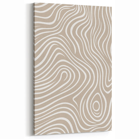 Modern Minimalist Abstract Art - Wavy Organic Line Pattern