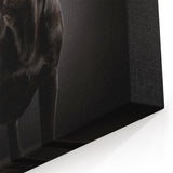 Abstract Floral Bulldog Wall Art - Modern Botanical Canvas Decor