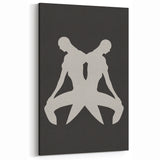 Minimalist Mirrored Figure Art - Modern Abstract Silhouette Decor