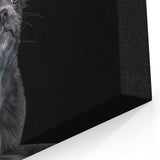 Cute Bulldog Puppy Art - Black and White Modern Canvas Decor