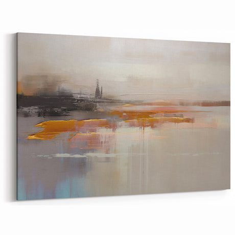 Modern Strokes and Lines Abstract Art - Vibrant Brush Strokes Canvas