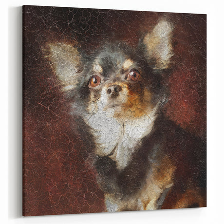 Classic Chihuahua Painting - Rustic Chihuahua Canvas & Framed Art