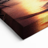 Sunset Flamingo Wall Art - Tropical Flamingo Canvas Print for Home Decor