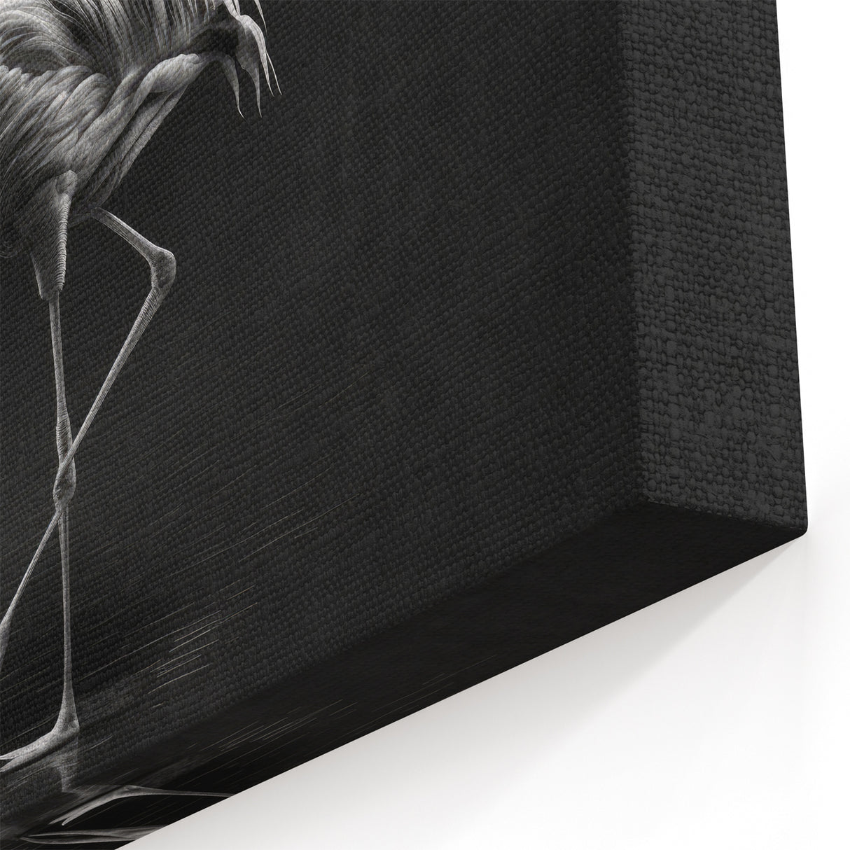 Monochrome Flamingo Wall Art - Black and White Flamingo Canvas Print
