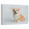 Joyful Corgi Wall Art - Corgi Canvas Print - Happy Corgi Decor
