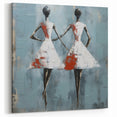Modern Abstract Figurative Art - Elegant Geometric Canvas Decor