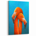 Vibrant Flamingo Duo Wall Art - Bold Flamingo Canvas Print for Modern Decor