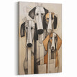 Abstract Figurative Dog Art - Modern Geometric Canvas Decor