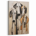 Abstract Figurative Dog Art - Modern Geometric Canvas Decor