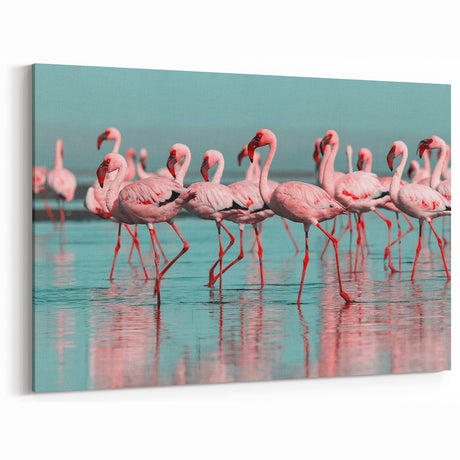 Flamingo Parade - Mesmerizing Flamingo Wall Art in Pastel Tones