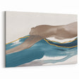 Elegant Waves and Strokes Abstract Art Canvas