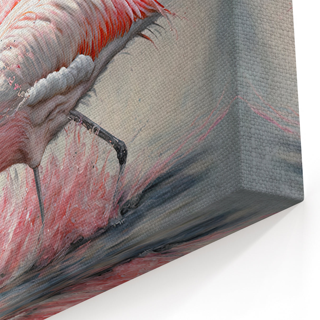 Graceful Splash - Dynamic Flamingo Wall Art in Pastel Pink Hues