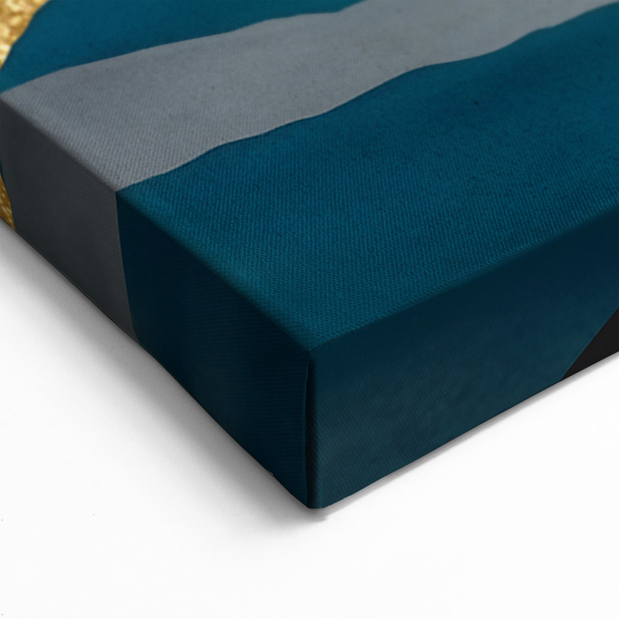 Golden Horizon and Abstract Strokes Art Canvas