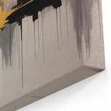 Abstract Gold and Black Strokes Art Canvas