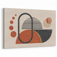 Modern Geometric Abstract Art - Red and Black Line Canvas Print