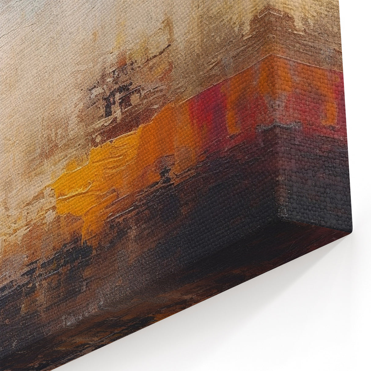 Rustic Abstract Line Art | Textured Strokes and Lines Canvas